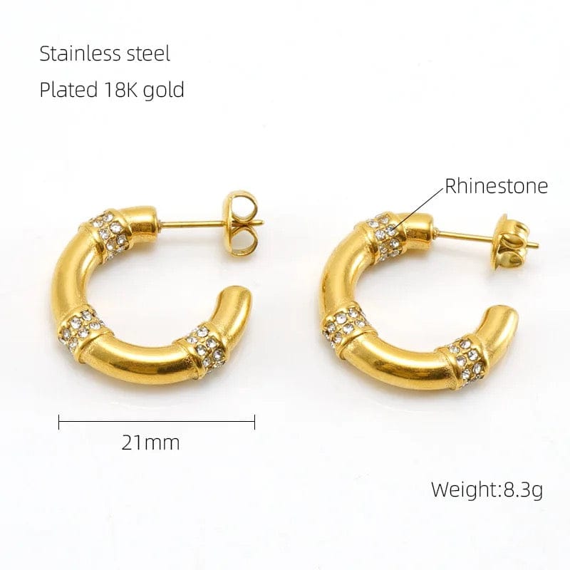 Solitaire 18K Hoops