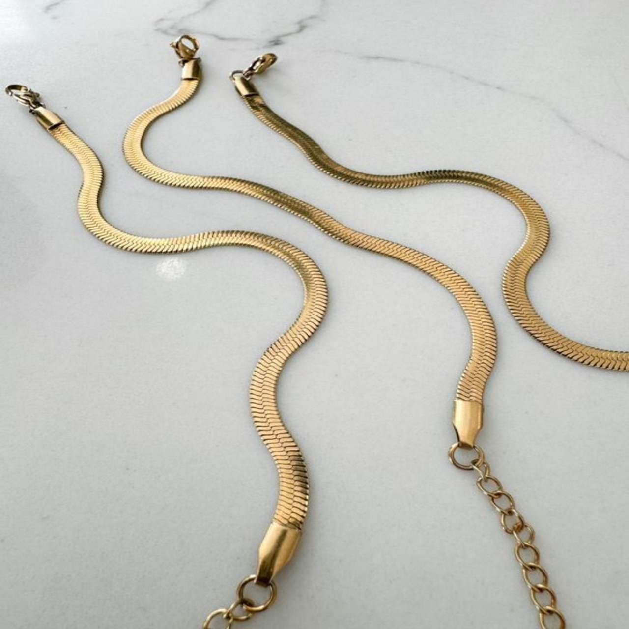 Sleek Serpentine Coil 18K Gold Plated