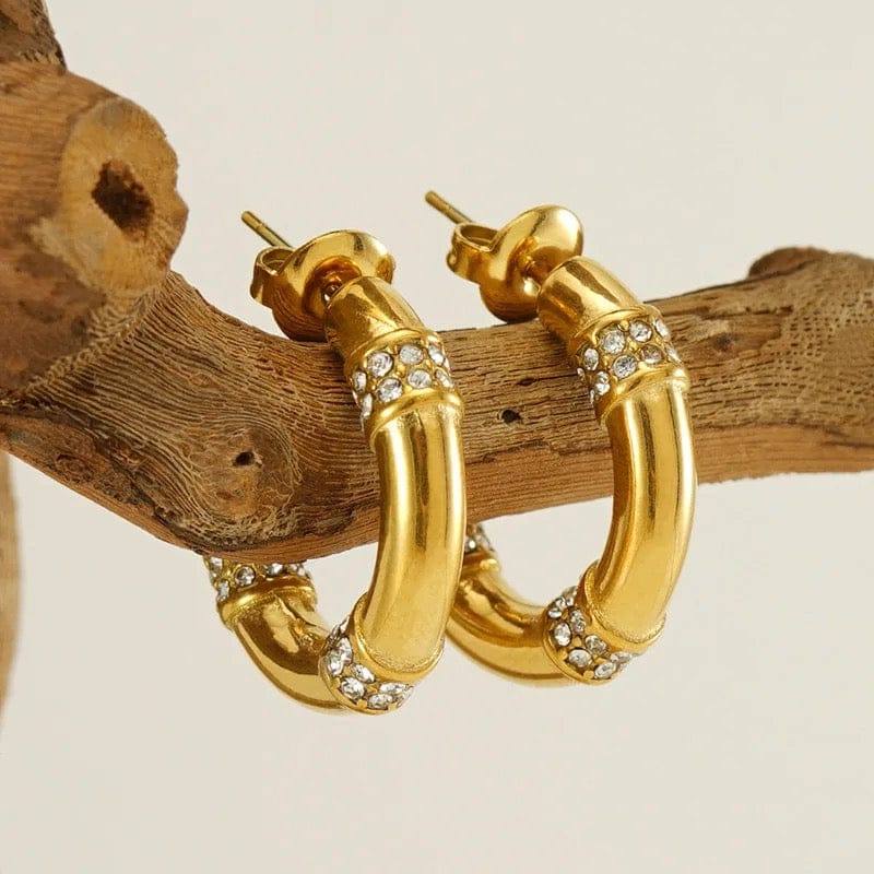 Solitaire 18K Hoops